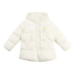 Pevná péřová bunda s kapucí „White“
