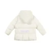 Pevná péřová bunda s kapucí „White“