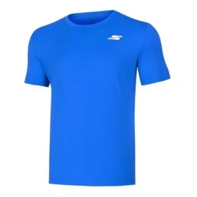 Pánské sportovní tréninkové běžecké tričko s krátkým rukávem Skechers, modré Pánské sportovní tréninkové běžecké tričko s krátkým rukávem Skechers, modré