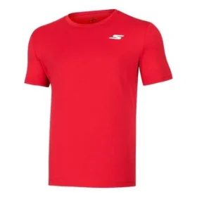 Pánské sportovní tréninkové běžecké tričko s krátkým rukávem Skechers Sport, červené Pánské sportovní tréninkové běžecké tričko s krátkým rukávem Skechers Sport, červené