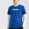 Pánské tričko Skechers s potiskem a krátkým rukávem, modré