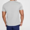 Pánské tréninkové běžecké sportovní pletené tričko s krátkým rukávem Shark Grey