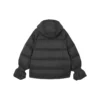Péřová bunda s kapucí a dlouhými rukávy na zip „Black“