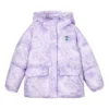 Péřová bunda s kapucí „Purple White“