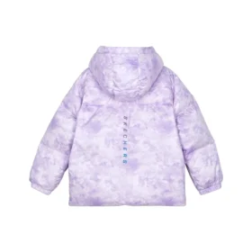 Péřová bunda s kapucí „Purple White“