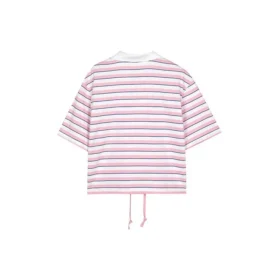 Pruhované polo tričko „Růžová Bílá“ Pruhované polo tričko „Růžová Bílá“