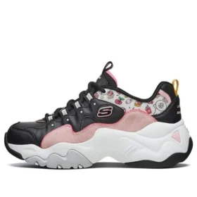 Skechers x Line Friends D‘ Lites 3.0 nízká obuv s robustní podrážkou černá/růžová
