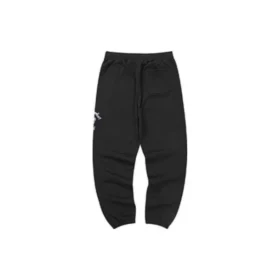 Sportovní kalhoty s fleecovou pasovou částí „Black Grey“