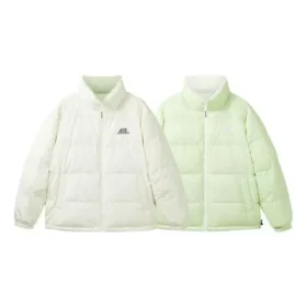Sportovní oboustranná Waterproof teplá péřová bunda „White Green“