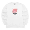 Sportovní svetr s výšivkou „White Pink“