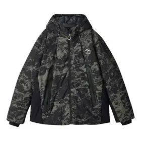 Sportovní teplá bunda Camo „Black Green“
