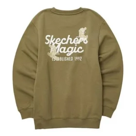 Svetr s potiskem písmen „Olive Green White“