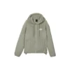 Teplá ležérní bunda z umělé jehněčí vlny „Olive Green“