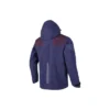 Tkaná bunda s kapucí „Navy Burgundy“