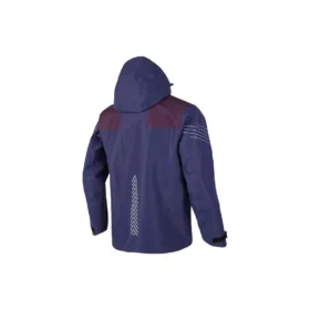 Tkaná bunda s kapucí „Navy Burgundy“