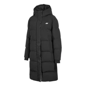 Tkaná dlouhá péřová bunda „Black White“