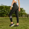 Těsné sportovní fitness legíny „černá šedá“