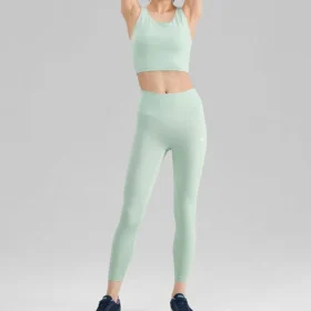 Těsné sportovní fitness legíny „Green Black Teal“