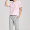 Unisex pletené s potiskem, růžové