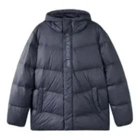 Volnočasová péřová bunda s kapucí „Black“