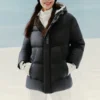 Waterproof péřová bunda s kapucí „Black“