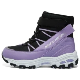 Zimní pohodlné kozačky „Black Purple“