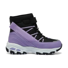 Zimní pohodlné kozačky „Black Purple“