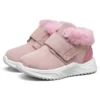 Zimní pohodlné kozačky „Pink White“