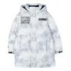 Základní péřová bunda s výšivkou „White Black“