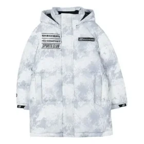 Základní péřová bunda s výšivkou „White Black“
