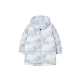 Základní péřová bunda s výšivkou „White Black“