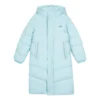 Základní tkaná dlouhá péřová bunda „Blue“