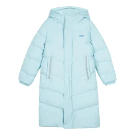 Základní tkaná dlouhá péřová bunda „Blue“