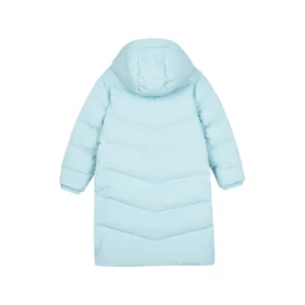 Základní tkaná dlouhá péřová bunda „Blue“